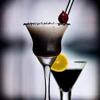 Black and White Martini 